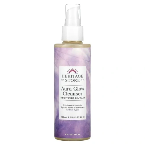 Heritage Store, Aura Gel Cleanser, Brightening Gel Wash, 6 fl oz (177 ml)