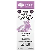 Garden of Life, Mykind Organics, Kids Elderberry &amp; Sleep, Immune Syrup with Bedtime Herbs, Zinc &amp; Vitamin C, 3.92 fl oz (116 ml)