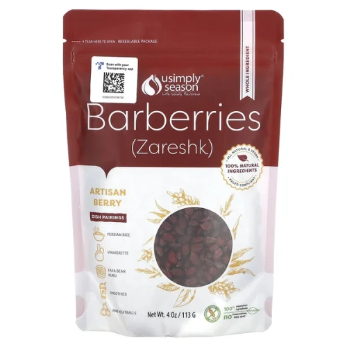 USimplySeason, Artisan Berry, Barberries (Zareshk), Whole, 4 oz (113 g)