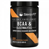 Sierra Fit, аминокислоты с разветвленными цепями (BCAA) и электролиты, 7 г BCAA, со вкусом манго, 435 г (15,34 унции)