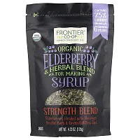 Frontier Co-op, Organic Elderberry &amp; Herbal Blend For Making Syrup, Strength Blend, 4.23 oz (120 g)