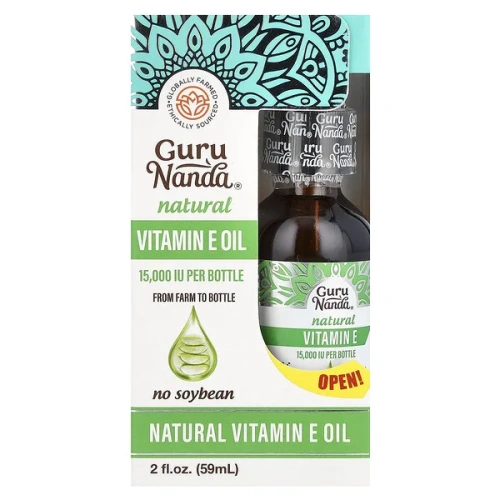 GuruNanda, Natural Vitamin E Oil, 2 fl oz (59 ml)