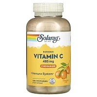 Solaray, Buffered Vitamin C Chewable, Natural Orange, 485 mg, 100 Chewables