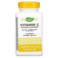 Nature&#x27;s Way, Vitamin C with Bioflavonoids, 1,000 mg, 250 Vegan Capsules