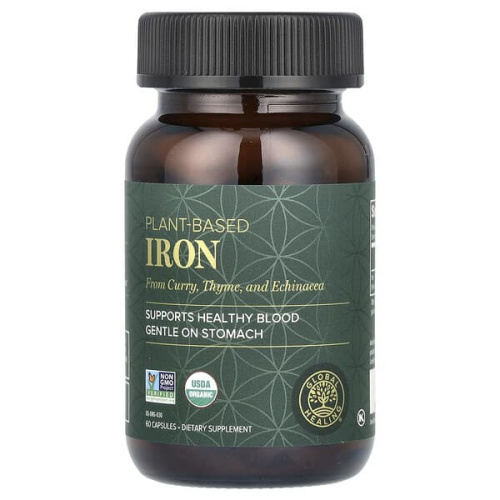 Global Healing, Plant-Based Iron, 60 Capsules