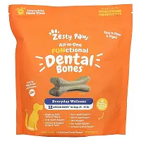 Zesty Paws, All-in-One Functional Dental Bones, For Dogs, All Ages, Cinnamon, 12 Medium Dental Bones, 8 oz (227 g)