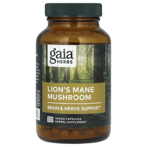 Gaia Herbs, Lion&#x27;s Mane Mushroom , 120 Vegan Capsules