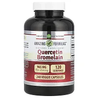 Amazing Nutrition, Quercetin Bromelain, 240 Veggie Capsules