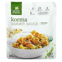 Simply Organic, Соус Корма, индийские блюда, 170 г (6 унций)