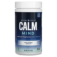 Natural Vitality, CALM Mind, Magnesium Supplement with L-Theanine Drink Mix, Unflavored, 6 oz (168 g)