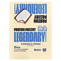 Legendary Foods, Protein Pastry, Cookies &amp; Cream, 10 Pastries, 2.2 oz (61 g)  Each