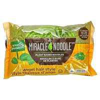 Miracle Noodle, вермишель-паутинка, шпинат, 200 г