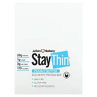 Julian Bakery, StayThin, Egg White Protein Bar, Peanut Butter, 12 Bars, 1.72 lbs (781.2 g)