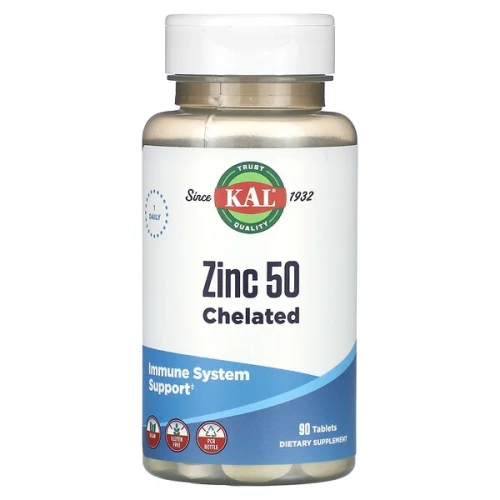 KAL, Zinc 50 Chelated, 90 Tablets