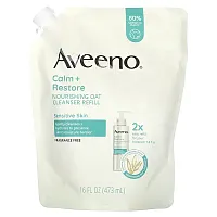 Aveeno, Calm + Restore, Nourishing Oat Cleanser, Refill, Fragrance Free, 16 fl oz (473 ml)