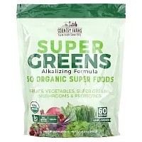 Country Farms, Super Greens, Alkalizing Formula, Unflavored, 31.8 oz (900 g)