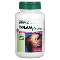 NaturesPlus, Herbal Actives, InflamActin, 60 Vegan Capsules