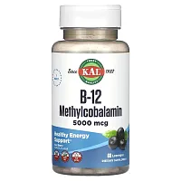 KAL, B-12 Methylcobalamin, Acai Berry, 5,000 mcg, 60 Lozenges