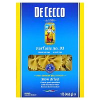 De Cecco, Farfalle No. 93, 1 фунт (453 г)