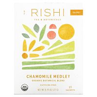 Rishi Tea, Organic Herbal Tea, Chamomile Medley, Caffeine-Free, 15 Sachets, 0.95 oz (27 g)