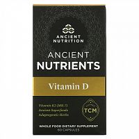 Ancient Nutrition, витамин D, 5000 МЕ, 60 капсул