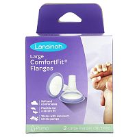 Lansinoh, Фланцы ComfortFit, большие, 2 больших фланца (30,5 мм) каждый