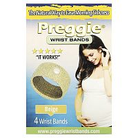 Preggie, Wrist Bands, Beige, 4 Wrist Bands