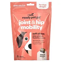 Ready Pet Go, Joint &amp; Hip Mobility, For Dogs, All Ages, Grilled Chicken, 90 Soft Chews, 15.9 oz (450 g)