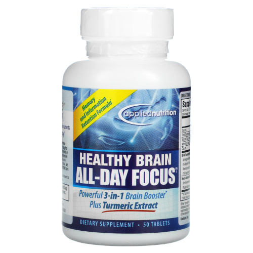 Applied Nutrition, Healthy Brain All-Day Focus, 50 таблеток фото 3