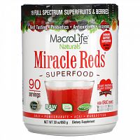 Macrolife Naturals, Miracle Reds, суперфуд, годжи, гранат, асаи, мангостин, 850 г (1,9 фунт)