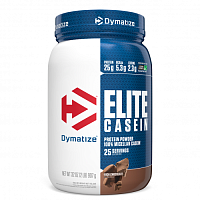 Dymatize, Elite Casein, протеиновый порошок с насыщенным шоколадным вкусом, 907 г (2 фунта)