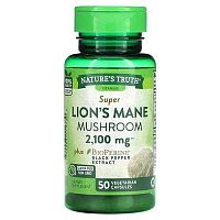 Nature&#x27;s Truth, Super Lion&#x27;s Mane Mushroom plus Bioperine , 2,100 mg, 50 Vegetarian Capsules