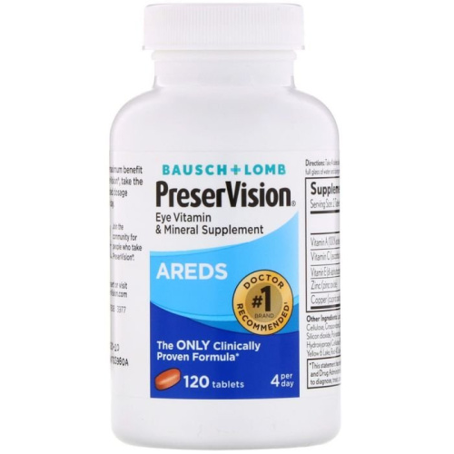 Bausch & Lomb, PreserVision, AREDS, 120 Tablets фото 3