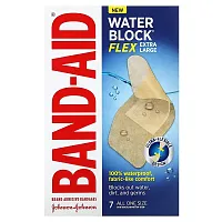 Band Aid, Adhesive Bandages, Water Block, Flex, Extra Large, 7 Bandages