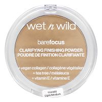 wet n wild, Barefocus, очищающая финишная пудра, светлая / средняя, 7,8 г (0,27 унции)