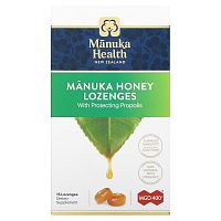 Manuka Health, Manuka Honey Lozenges, Propolis, MGO 400+, 15 Lozenges