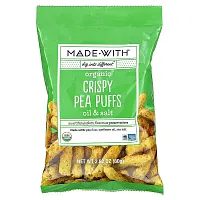 Made With, Organic Crispy Pea Puffs, Oil &amp; Salt, 2.82 oz (80 g)