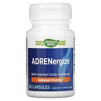 Nature's Way, ADRENergize, для здоровья надпочечников, 50 веганских капсул