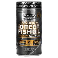 MuscleTech, Platinum 100% Omega Fish Oil, Essential (серия), рыбий жир с омега-3 жирными кислотами, 100 мягких желейных капсул