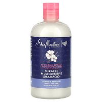 SheaMoisture, Miracle Multi-Benefit Shampoo, для вьющихся и вьющихся волос, экстракт сахарного тростника и семена пенника лугового, 384 мл (13 жидк. Унций)