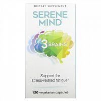 Natural Factors, 3 Brains, Serene Mind, 120 вегетарианских капсул