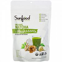 Sunfood, Organic Matcha & Mushrooms, 5.8 oz (165 g)