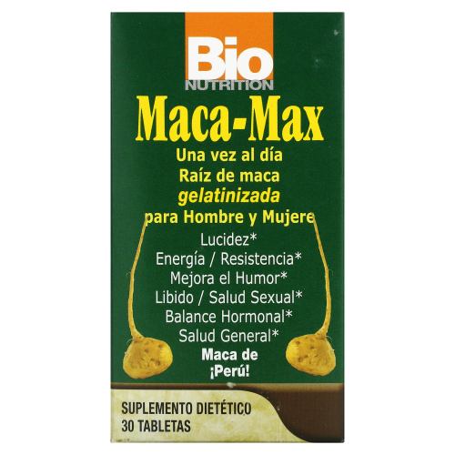 Bio Nutrition, Maca-Max, для мужчин и женщин, 30 таблеток