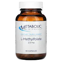 Metabolic Maintenance, L-Methylfolate, 2.5 mg, 90 Capsules