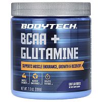 BodyTech, BCAA + Glutamine, Unflavored, 7.3 oz (208 g)