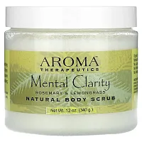 Abra Therapeutics, Natural Body Scrub, Mental Clarity, Rosemary &amp; Lemongrass, 12 oz (340 g)