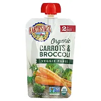 Earth&#x27;s Best, Organic Veggie Puree, 6+ Months, Carrots &amp; Broccoli, 3.5 oz (99 g)