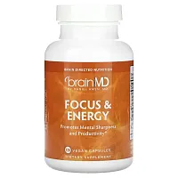 BrainMD, Focus &amp; Energy, 120 Vegan Capsules