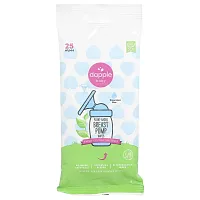 Dapple Baby, Plant-Based Breast Pump Wipes, Fragrance Free, 25 Wipes