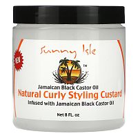 Sunny Isle, Jamaican Black Castor Oil, Natural Curly Styling Custard, 8 fl oz